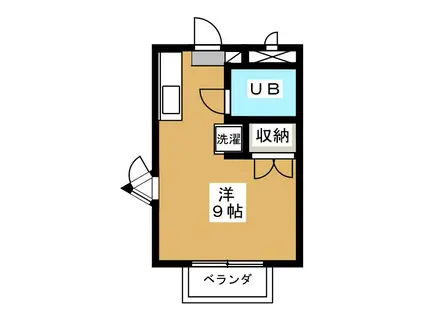 メゾン服部(ワンルーム/2階)の間取り写真