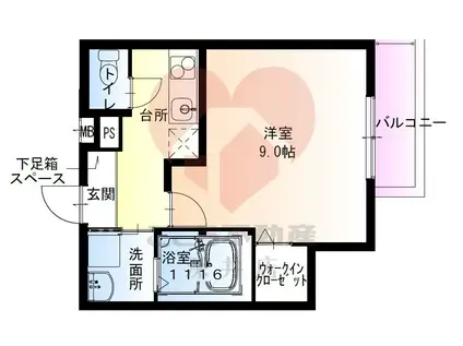 フジパレス堺諏訪森III番館(1K/1階)の間取り写真