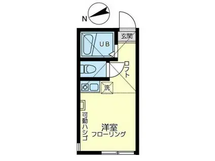ユナイト白楽ティアーモ(ワンルーム/1階)の間取り写真