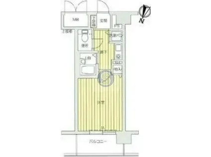 ユニーブル靭公園(1K/7階)の間取り写真