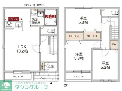 ABELIA(3LDK/1階)の間取り写真