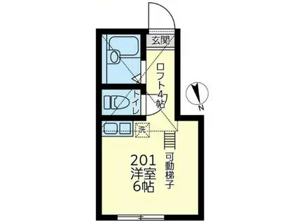 ユナイト保土ヶ谷ロスアンデス(ワンルーム/2階)の間取り写真