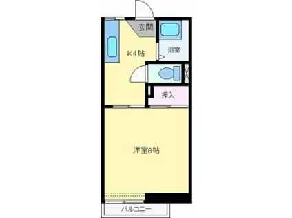 メゾンソフィア(1K/2階)の間取り写真