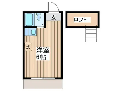 メゾンパークサイド(ワンルーム/1階)の間取り写真