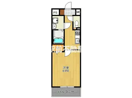 URBAN WEALTH(1K/5階)の間取り写真