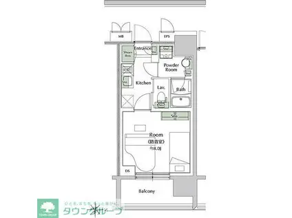 プレイ新丸子(1K/9階)の間取り写真