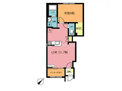 フェリース・グラン(1LDK/1階)の間取り写真