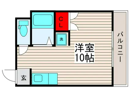 三井コーポ(ワンルーム/2階)の間取り写真