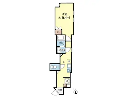 アノンテラス大森(1K/1階)の間取り写真