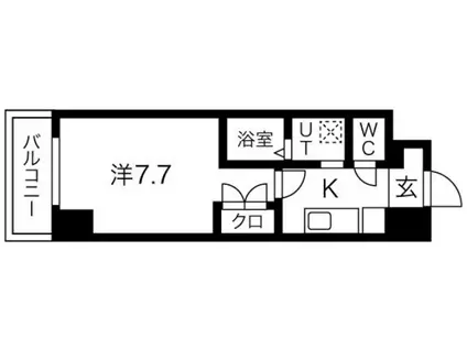プログレッソ桜山(1K/3階)の間取り写真