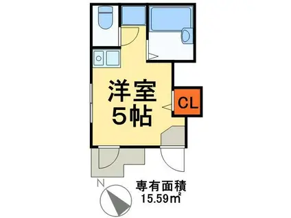 AQUA LUCE I (ワンルーム/1階)の間取り写真