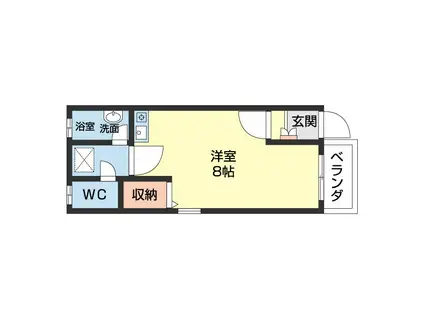 クレールK(ワンルーム/3階)の間取り写真