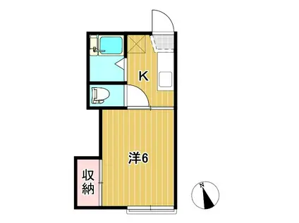 S・H成沢 A棟(1K/1階)の間取り写真