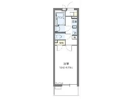 クレイノスクエア与野(1K/4階)の間取り写真
