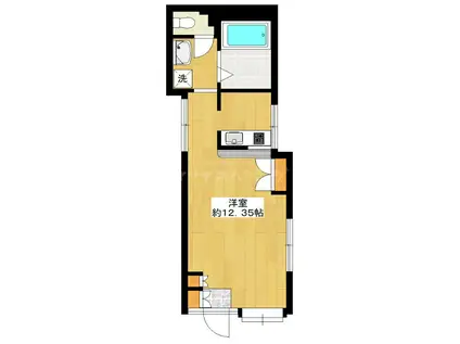 ホワイトヒルズ(ワンルーム/1階)の間取り写真