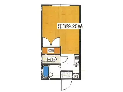 YMハイツ第8(1K/2階)の間取り写真