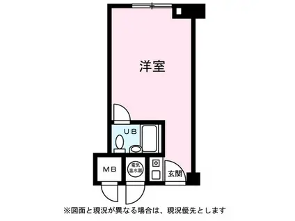 ステュディオ新御堂(ワンルーム/11階)の間取り写真