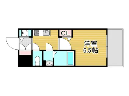 エスリード大阪デュアルゲート(1K/12階)の間取り写真