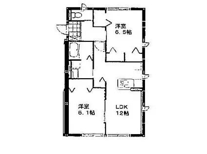 ハイム VON K(2LDK/2階)の間取り写真