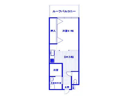 レシェンテ茅ヶ崎(1DK/6階)の間取り写真