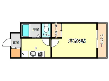 エトワール西神戸(1K/2階)の間取り写真