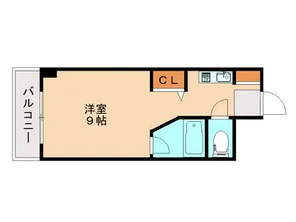 ルエメゾンロワール南福岡II(1K/3階)の間取り写真