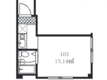 シャンテ浅草橋II(1K/1階)の間取り写真