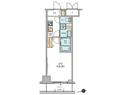 リージア経堂イーストプレイス(1K/5階)の間取り写真