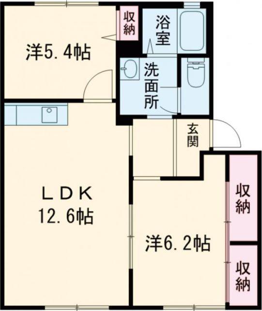 ガーデンプラザ(2LDK/1階)の間取り写真