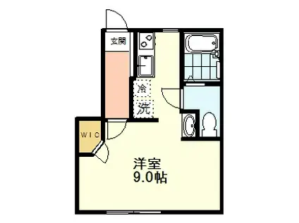 エスペランサ武蔵野(ワンルーム/1階)の間取り写真