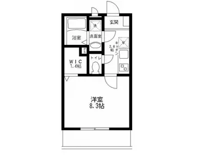 タイニーヴィレッジ津田沼(1K/1階)の間取り写真