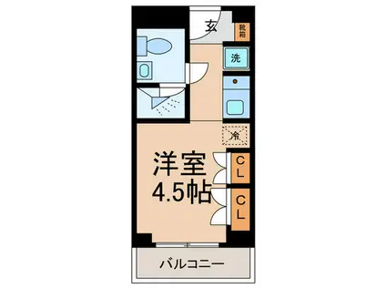 めのか茗荷谷(ワンルーム/9階)の間取り写真