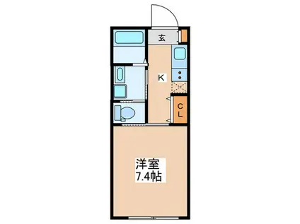CANARYWHARF青砥(1K/1階)の間取り写真