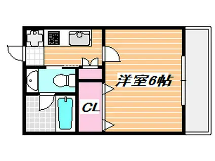 マリーナ デル レイV(1K/4階)の間取り写真