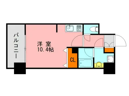 LANDIC S4173(ワンルーム/8階)の間取り写真