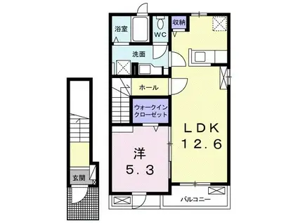 ブリッサ(1LDK/2階)の間取り写真