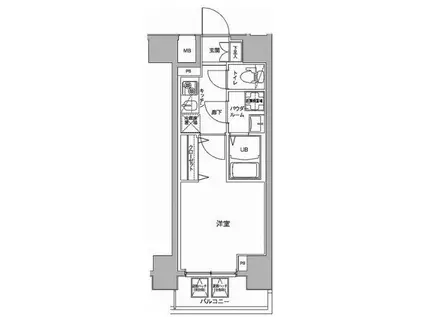 ジェノヴィア川崎駅グリーンヴェール(1K/10階)の間取り写真