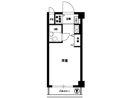 ヒルズ駒場東大前(ワンルーム/7階)の間取り写真