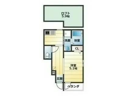 あんしん日置荘西町08-4002(1K/1階)の間取り写真