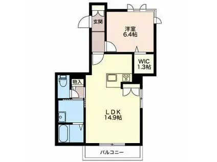 LUMIUS A(1LDK/3階)の間取り写真