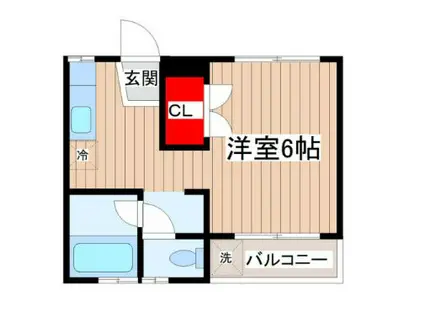 樫尾マンション(1K/3階)の間取り写真