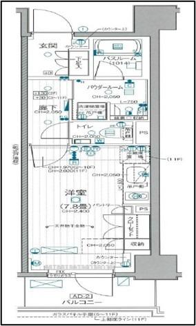 デュオステージ関内II(ワンルーム/5階)の間取り写真