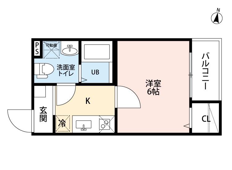 SUPERSUNNY 日比野(1K/3階)の間取り写真