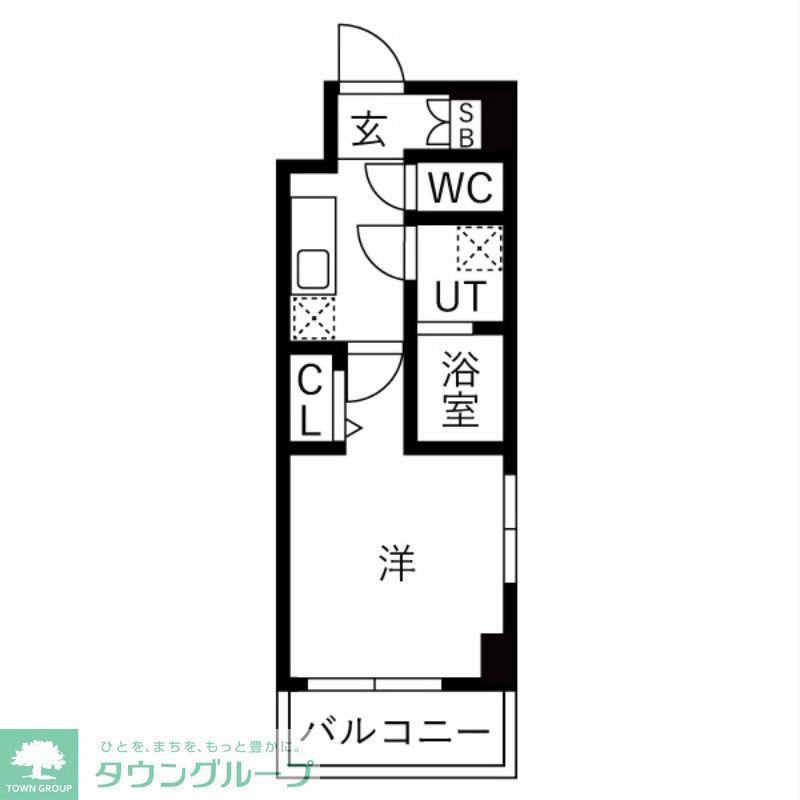 KDXレジデンス成増(1K/4階)の間取り写真