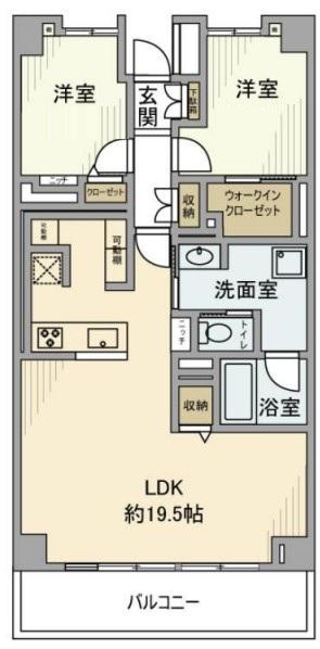 東建ニューハイツ元加賀(2LDK/5階)の間取り写真