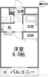 プレジデント瑞光(1K/7階)の間取り写真