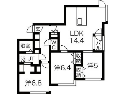 VICINATO(3LDK/2階)の間取り写真