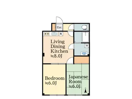 ブランマレー(2LDK/1階)の間取り写真