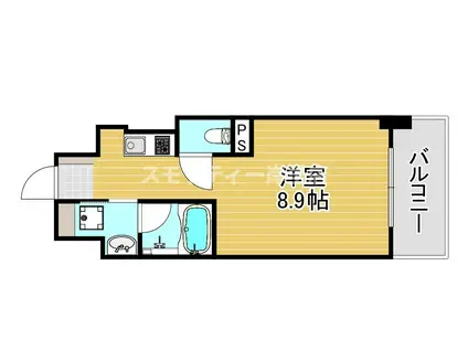 エヌレジデンス新今宮(ワンルーム/12階)の間取り写真