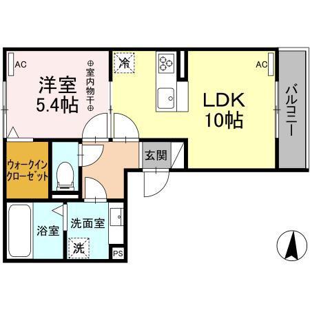 ソラーレ(1LDK/3階)の間取り写真